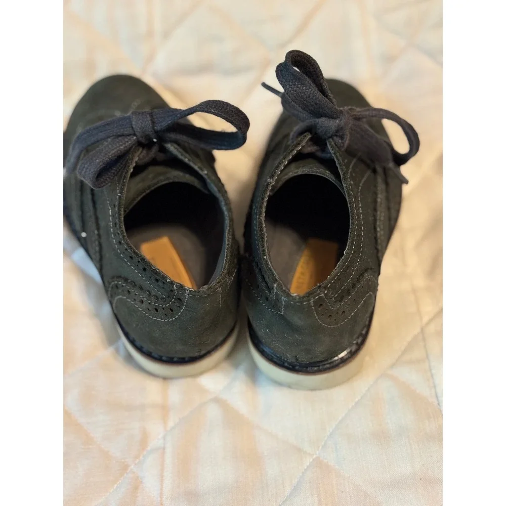 Kenneth Cole Wingtip Brogue Dress‎ Shoes Nubuck Leather Toddler Navy Size 9